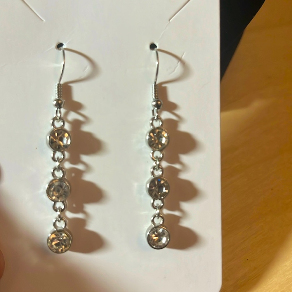Handmade (not real)diamond earrings